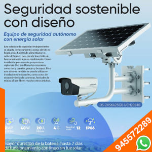 camara con panel solar